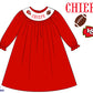 KC Red smock dress