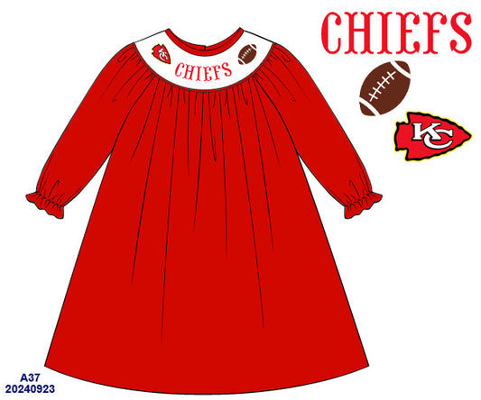 KC Red smock dress