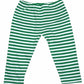PREORDER green and white stripe leggings