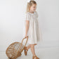 Girls tan gingham dress