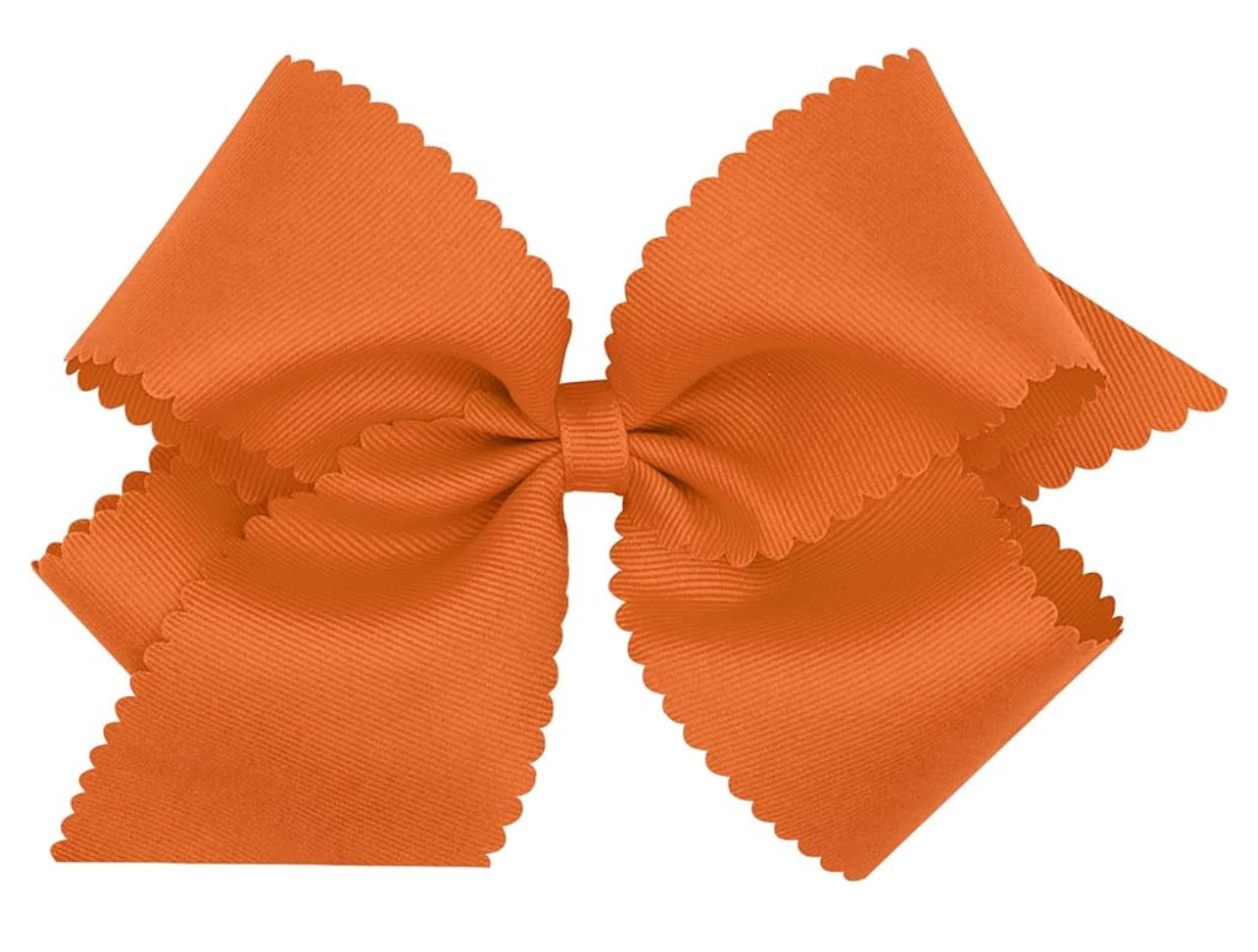 Orange 6” scalloped bow