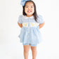 Ducks smocked diaper set