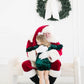 Green velvet smocked diaper set