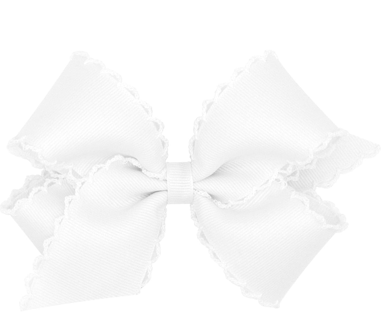 White bow with white stitch