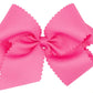 Pink 6” classic bow on alligator clip