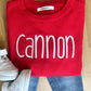 Boys monogramed red sweater