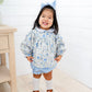 Blue floral smock set