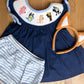 Blue dog smock set