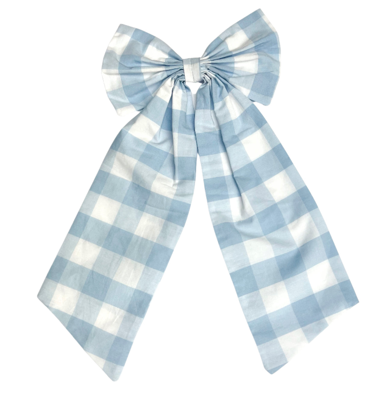 Blue gingham Easter basket bow